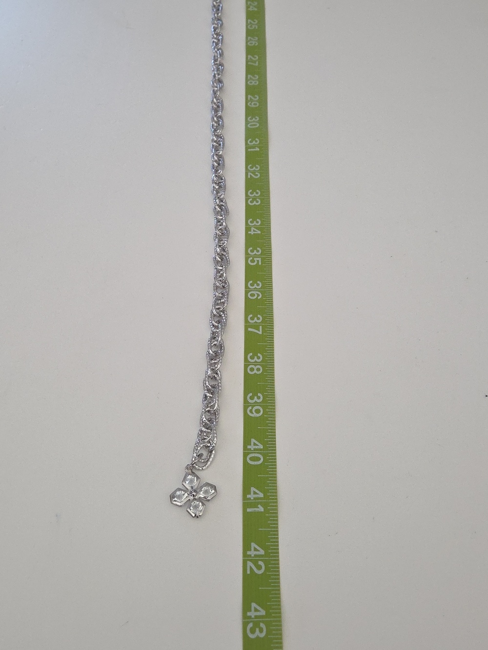 Silver Chain Waist Belt With Cross Decor - Picture 6 of 6